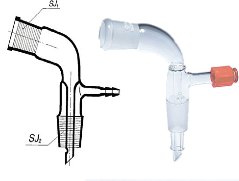 اتصال شیشه ای زانویی خلا