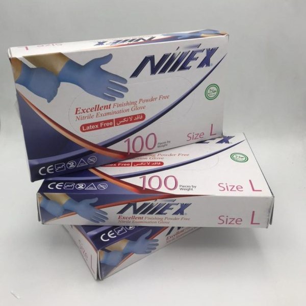 دستکش نیتریل 100عددی
